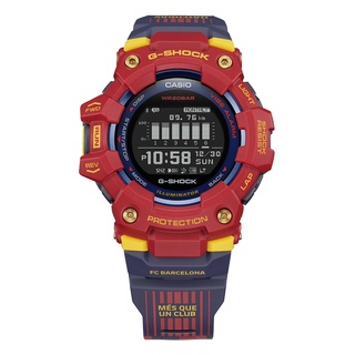 Casio G-Shock นาฬิกาข้อมือผู้ชาย สายเรซิ่น รุ่น Matchday GBD-100,GBD-100BAR,GBD-100BAR-4 ของแท้ FC Barcelona