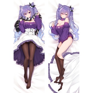 พร้อมส่ง ปลอกหมอนอิงสองด้าน พิมพ์ลายอนิเมะ Genshin Impact Keqing Dakimakura Kawaii 150x50 ซม.