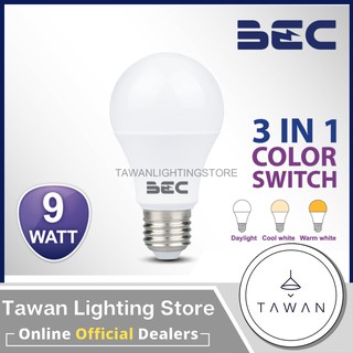 [สามแสง]BEC หลอดไฟแอลอีดี 9วัตต์ LED Bulb 3สี ในหลอดเดียว Daylight Warmwhite Coolwhite รุ่น MAGIC