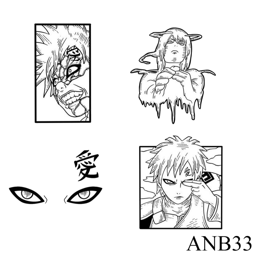 [ANIME BUNDLE 5] naruto Temporary Tattoo กันน้ํานําเข้าขายปลีก