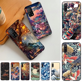 Japanese Style Anime Embossed Xiaomi Poco X3 NFC Xiaomi Poco M3 Xiaomi Poco F3 Xiaomi Poco X3 Pro Xiaomi Mi Note 10 anti-drop TPU Soft silicone phone case Cover