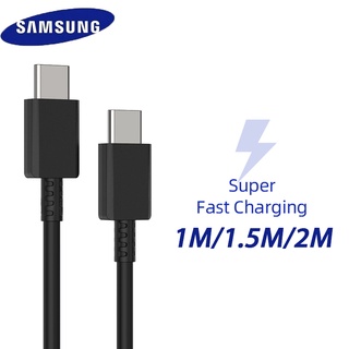 สายชาร์จ 25W Type C Type C สําหรับ Samsung S21 S20 5G Galaxy Note 20 อัลตร้า 10