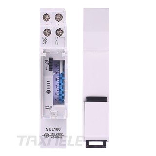 1pcs DIN Rail SUL180 Time Switch Mechanical Timer Switch 24 Hours Programmable Timer 16A Time Switch