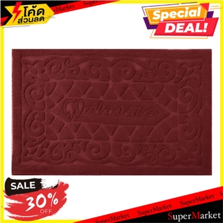 พรมเช็ดเท้าดักฝุ่น HOME L&amp;ST MX2032 39X59 ซม. สีแดง พรมภายนอก DOOR MAT HOME L&amp;S MX2032 39X59CM GRAY