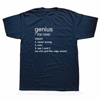 【พร้อมส่ง】Genius Joke Definition เสื้อยืดคอกลม แขนสั้น ผ้าฝ้าย พิมพ์ลายกราฟฟิค IC4D สไตล์สตรีท สําหรับผู้ชายสามารถปรับแต