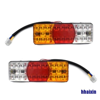 (Haixin) ไฟเบรกท้าย Led กันน้ํา 3 สี 12V สําหรับรถยนต์