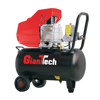 🔥ยอดนิยม!! ปั๊มลม GIANT TECH รุ่น KTBM2524 ขนาด 24 ลิตร สีแดง - ดำ Pumps