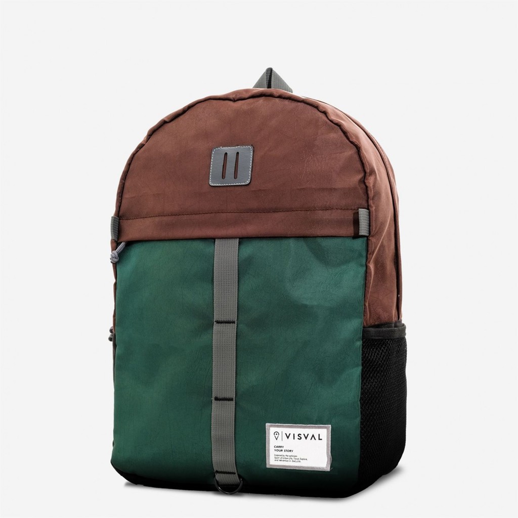 Visval กระเป๋าเป้สะพายหลัง Dazzle สีน้ําตาลสีเขียว (unisex Bag ...