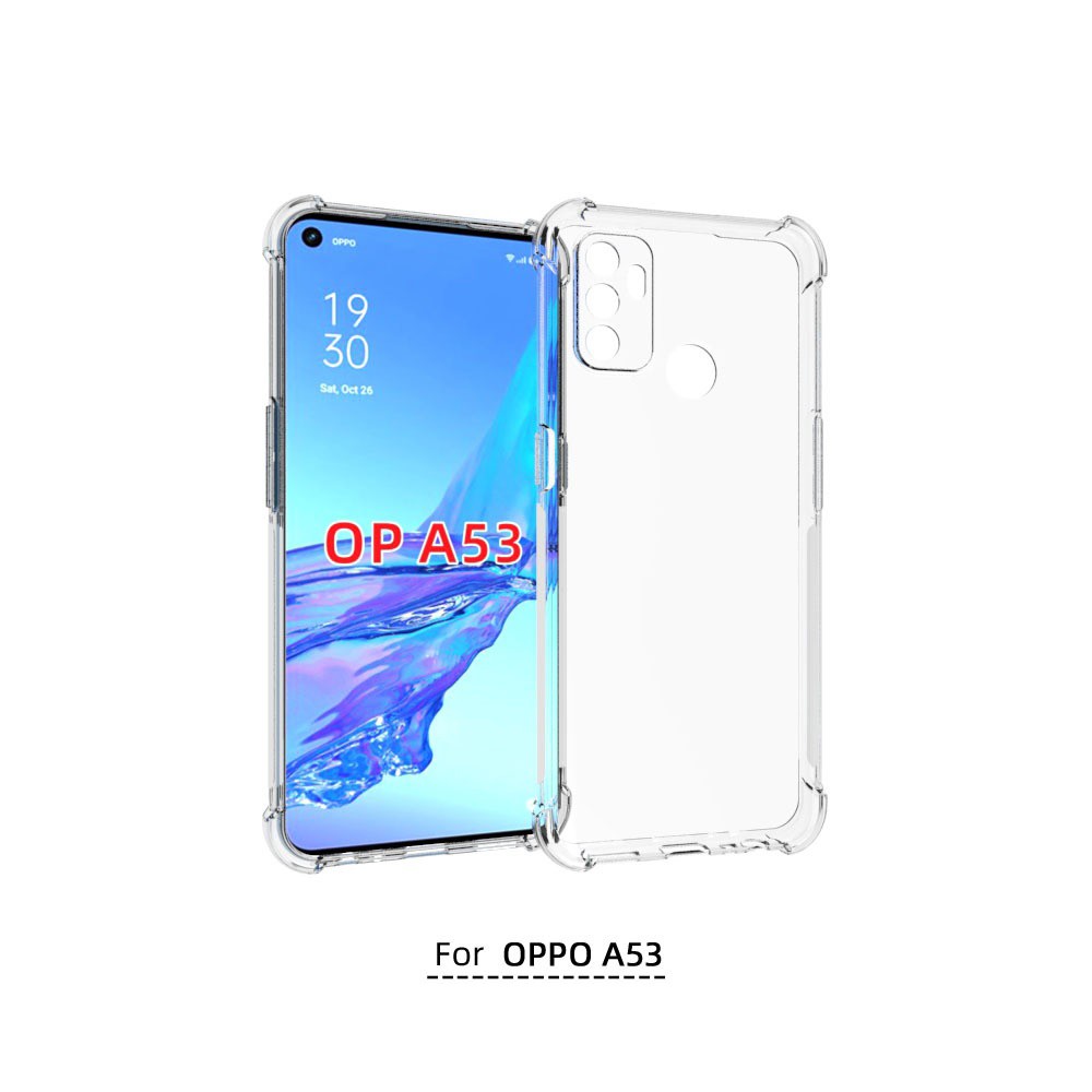 เคสมือถือสำหรับ OPPO A53 แบบ TPU ใสเสริมขอบและมุมกันกระแทก