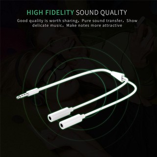 3.5mm Earphone Audio Splitter 1 Male to 2 Female Audio Adapter Mobile Phone Extension Cable