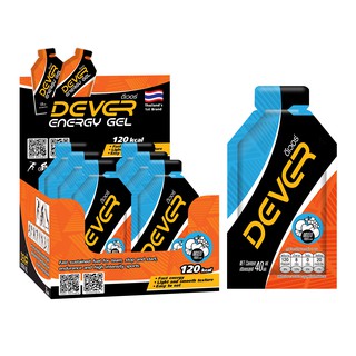 DEVER energy gel (vital source of energy) ดีเวอร์ เจลให้พลังงาน เกลือแร่ สำหรับนักกีฬา นักวิ่ง &gt; 40 ML ผลไม้รวม 6 ซอง