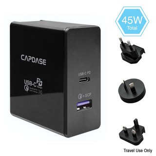 ที่ชาร์จในบ้าน CAPDASE RANGER Super2P45 QC 3.0 and USB-C PD Wall Charger