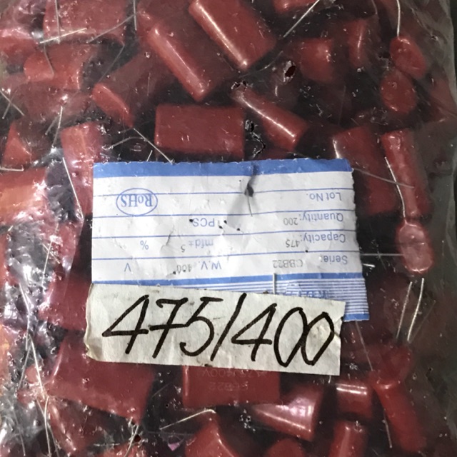 10 ตัวเก็บประจุ 475J 400V หรือ 400V