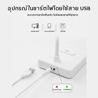โคมไฟอ่านหนังสือ โคมไฟตั้งโต๊ะ led แสงสวยมาก ปรับแสงได้ 3สี หรี่แสงได้ มีแบบเสียบใช้กับแบบไร้สาย มีแบตในตัว