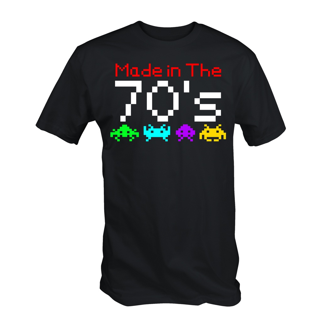 Made In The 70S T เสื้อ Space Invaders Retro Gamer