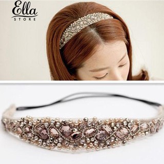 🍒Ellastore Sweet Girls Lace Imitation Pearl Rhinestone Hairband  Jewelry