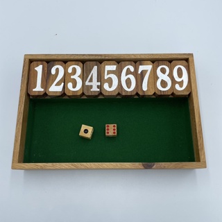 เกมไม้ ปิดกล่อง Shut the Box เกมส์ไม้ ของเล่นไม้เสริมพัฒนาการ เกมฝึกสมอง เกมลูกเต๋าปริศนาไม้ สำหรับผู้ใหญ่และเด็ก