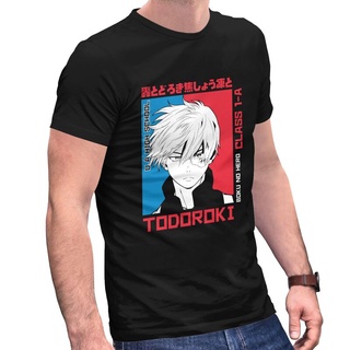 เสื้อยืดคอกลม แขนสั้น ผ้าฝ้าย แบบนิ่ม พิมพ์ลายการ์ตูนอนิเมะ My Hero Academia UA Todoroki Shoto สําหรับผู้ชาย