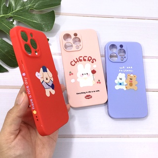 เคส i6+ / 7 / 7+ / X / 11 / 12 / 13 พร้อมส่ง!! เคสซิลิโคน TPU นิ่มกันกล้อง เคสมือถือพิมพ์ลายการ์ตูนน่ารัก พิมพ์ข้าง