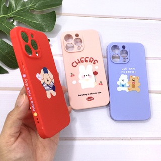 พร้อมส่ง i6+/7/8/7+/8+/11/12/13 เคสซิลิโคน TPU นิ่มกันกล้อง เคสมือถือพิมพ์ลายการ์ตูนน่ารัก พิมพ์ข้าง