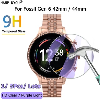 ฟิล์มกระจกนิรภัยกันรอยหน้าจอ 2.5D สําหรับ Fossil Gen 6 Smartwatch 42 มม. 44 มม. Ftw6078 Ftw4059 Ftw4063 Ftw6080 Ftw4061 Ftw4062