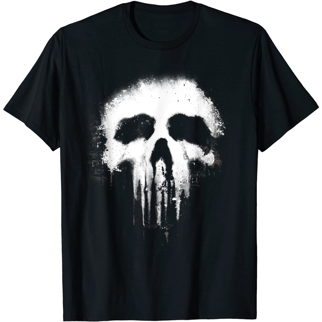 Short Sleeve Oversized T-Shirt Skull Logo Print Marvel The Punisher Is Afraid Of Adults S-4XL.