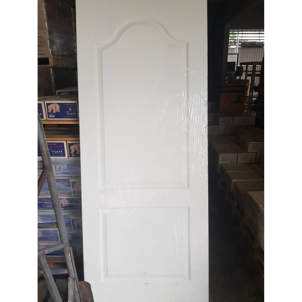 บานประตู ประตู HDF ประตูห้องนอน ประตูลาย ประตูHDF ขนาด 80x200cm ประตูบ้าน ประตูลูกฟัก 2ฟัก ภายใน อย่