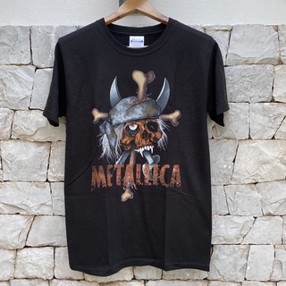 เสื้อยืดผ้าฝ้ายพิมพ์ลายขายดีเสื้อวง Metallica ลิขสิทธิ์แท้ นำเข้าจาก USA