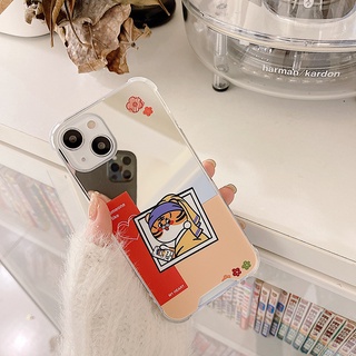 เคสป้องกันโทรศัพท์มือถือกระจก แบบนิ่ม ลายการ์ตูนเสือ สําหรับ Apple Iphone 14promax 13promax 11 xsmax 678plus