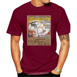 T-shirt  เสื้อยืด พิมพ์ลาย War Of The Worlds Hg Welles 1906 สไตล์ฝรั่งเศสS-5XL