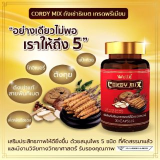 Cordy mix คอร์ดี้มิกซ์ ถั่งเช่าสกัด ตรา เวลล์ welle