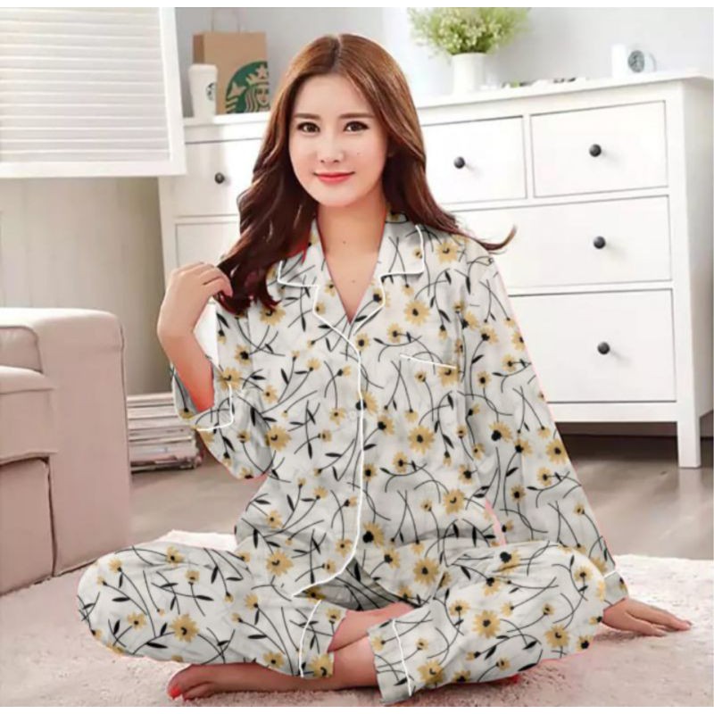 LONG SLEEVE PAJAMAS LONG PANTS ชุดสูทผู้หญิง L