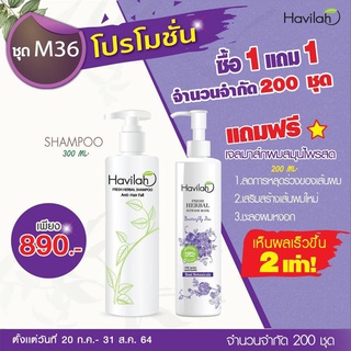 ac ฮาวิล่าห์ Havilah 💢แชมพูผมร่วง แชมพูสมุนไพร 300 ml. ผมมัน หนังศีรษะมีกลิ่นเหม็น รังแค ตุ่มสิวต่างๆ