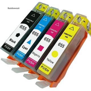 【RB】ตลับหมึก สําหรับ HP 655 Deskjet 3525 4615 4625 5525 6520 6525 4 ชิ้น