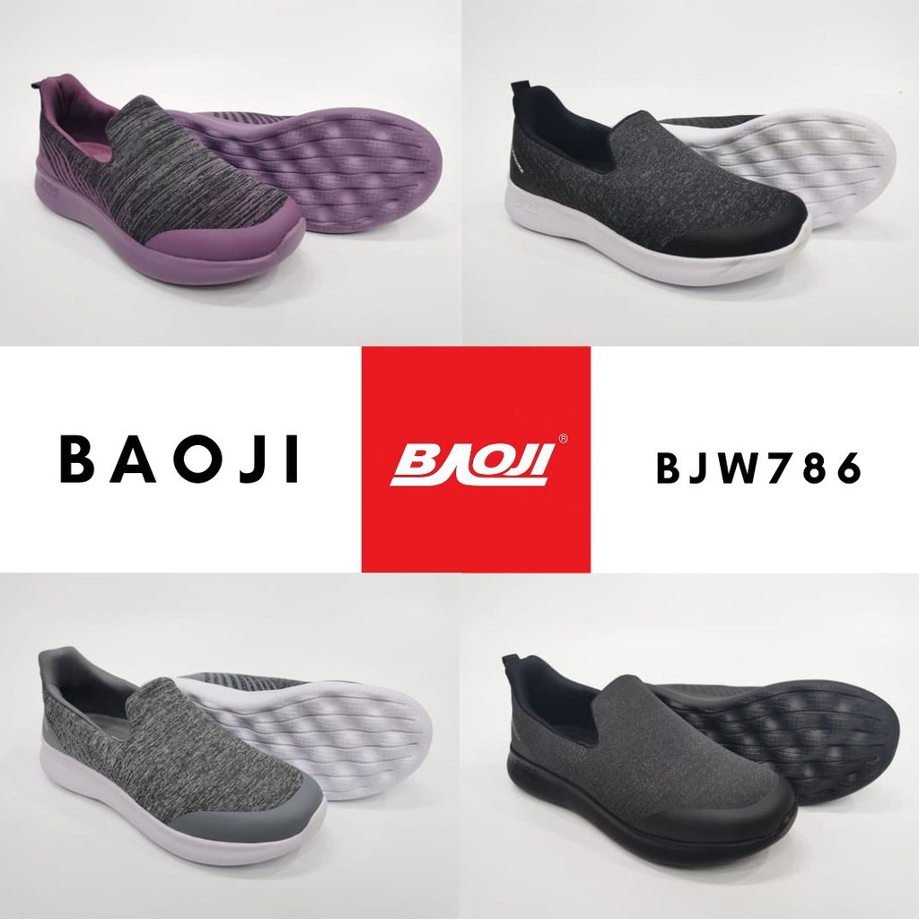 รองเท้ากีฬา [ตรงปก+ส่งไว] Baoji บาโอจิ แท้100% รองเท้าผ้าใบผู้หญิง สลิปออน รองเท้าผ้าใบแบบสวม bjw786