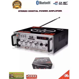 LXJ เครื่องขยายเสียง AC/DC เล่นUSB MP3 SDCARD AUX-CD FM รุ่น UKC SN-808AC