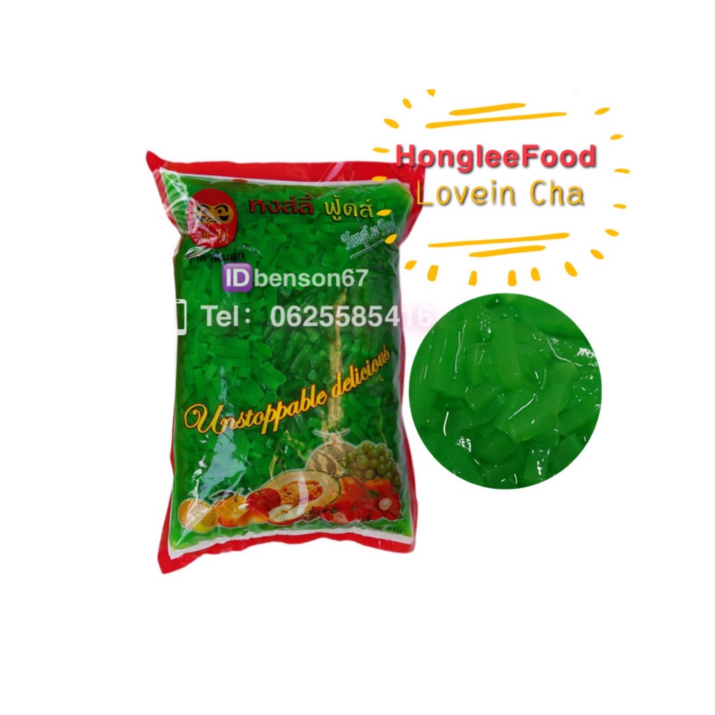 วุ้นแคนตาลูป วุ้นสตรอว์เบอร์รี่ วุ้นบลูเบอร์รี่ วุ้นมะพร้าวHonglee Foodหงส์ลี่ ฟู้ดส์  1000กรัม