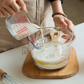 HotMind บีกเกอร์เหยือกตวง ทำจากแก้วอย่างหนา ขนาด 250 ml อุปกรณ์เครื่องครัว Graduated measuring cup