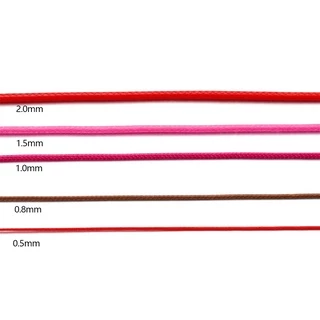 เชือกเทียนเกาหลี (0.5-2.0mm) ยาว 10m เชือกคอตตอนเคลือบเทียน สำหรับถักสร้อยคอ สร้อยข้อมือ DIY งานฝีมือ