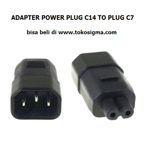 ADAPTER POWER PLUG C14 TO PLUG C7 NUMBER 8 (สองพิน)