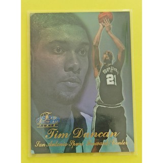 NBA CARD TIM DUNCAN RC 1997-98 FLAIR SHOWCASE ROOKIE #5 / EX CONDITION