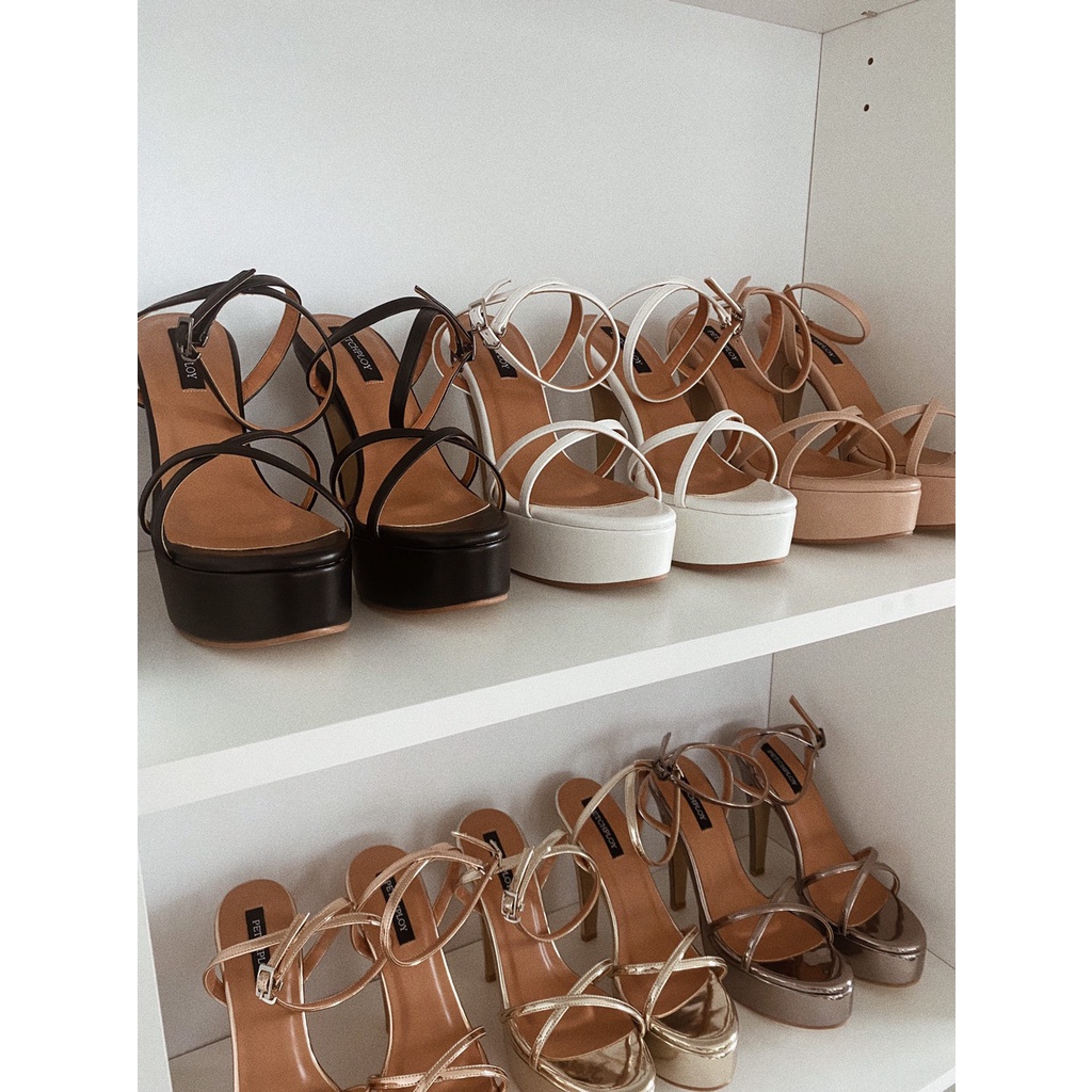 PETCHPLOYSHOES New in ÉVRY Platform Sandals (5 inch) รองเท้าส้นสูง เรียบหรู หนังนิ่ม ใส่สบาย ใส่ออกงานได้ สวยแพง