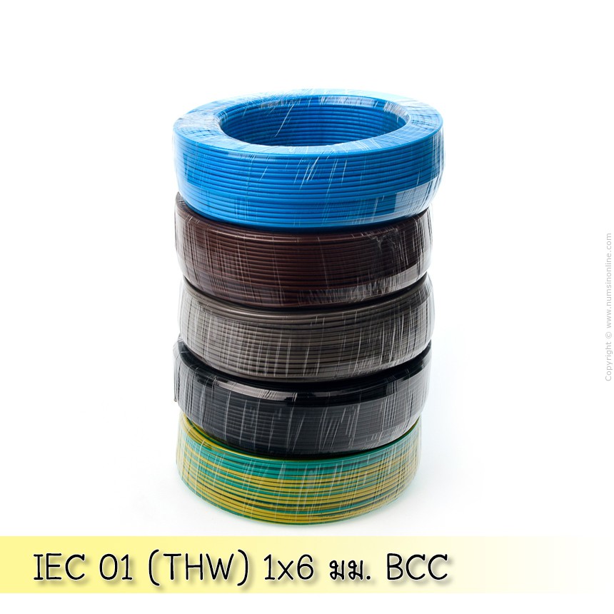 สาย IEC 01 (THW) 1x6 มม. BCC