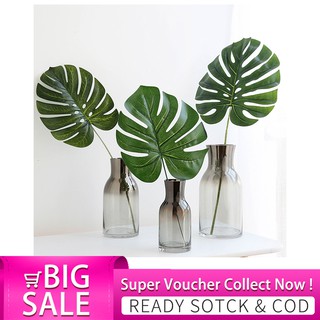 🐤 รูปแบบ 1Pc ปลอม Monstera Leaf Plant Photo ตกแต่ง