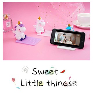 (พร้อมส่ง)ขาตั้งโทรศัพท์ทรงยูนิคอร์น วัสดุพรีเมี่ยมซิลิโคน Phone Holder Unicorn