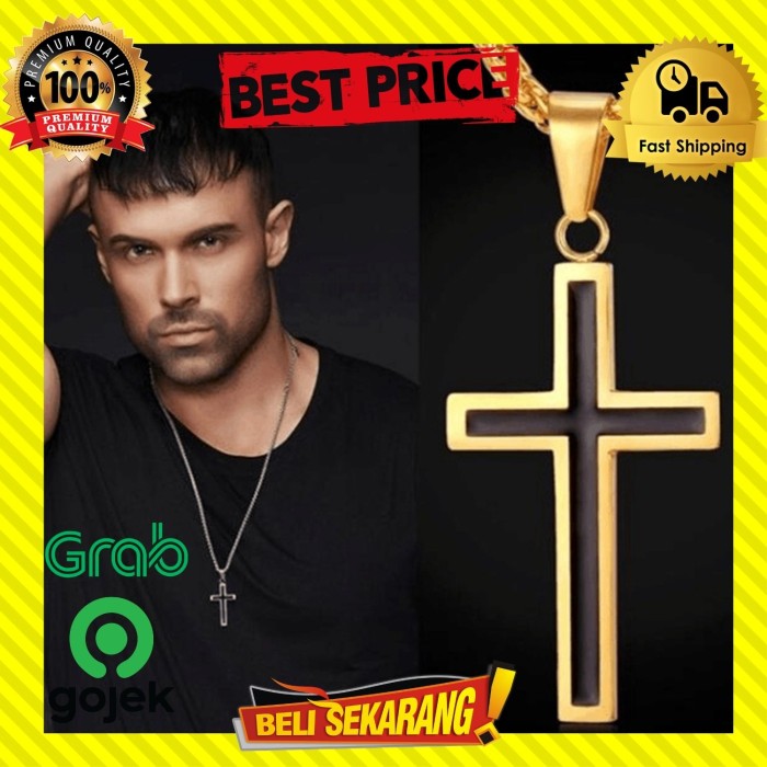 สร้อยคอโซ่ไขว้สีเงินสีทองสําหรับผู้ชายทําจากไทเทเนียมสแตนเลส Original K62