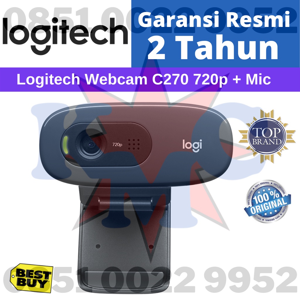 Logitech USB HD Webcam C-270 พร้อมไมโครโฟน - Logitech C270 C 270