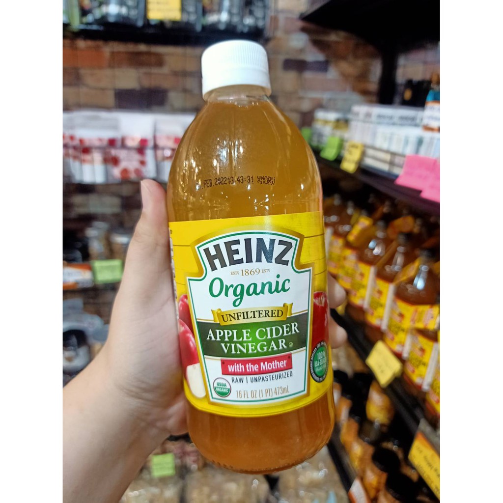 ACV Heinz น้ำส้มสายชูหมักแอปเปิ้ลออร์แกนิค ไฮนซ์ 473ml. Apple Cider Vinegar Organic "With the Mother