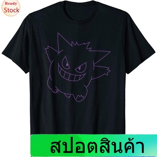 เสื้อยืดผู้ชายและผู้หญิง Pokemon Gengar Big Face T-Shirt Mens Womens T-shirts