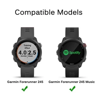 2-in-1 เคสป้องกัน + ฟิล์มกันรอยหน้าจอ สําหรับ Garmin Forerunner 245 245 Music Soft TPU ฟิล์มกระจกนิรภัย